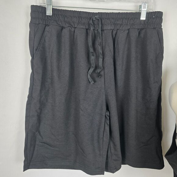 Dibaolong Athletic Set Women's XL Black Sleeveless Hoodie & Drawstring Shorts - Picture 8 of 14